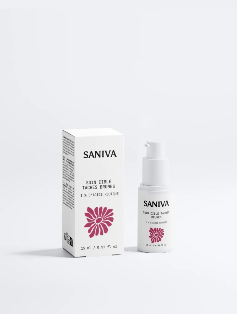 Soin ciblé taches brunes Saniva, Soin Ciblé Taches à l'acide kojique 1 %, flacon pompe 15 ml