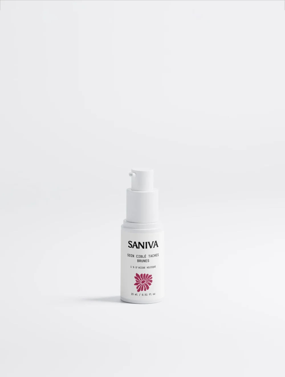 Soin ciblé taches brunes Saniva, Soin Ciblé Taches à l'acide kojique 1 %, flacon pompe 15 ml