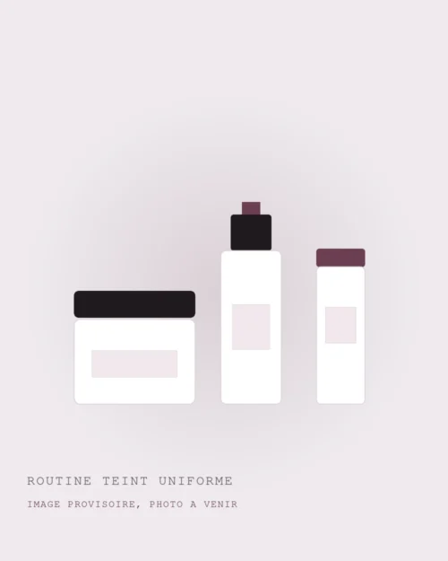 ROUTINE TEINT UNIFORME (image provisoire) Routine taches brunes Saniva : Crème Teint Uniforme, Sérum Correcteur Taches et Protection Teintée SPF30